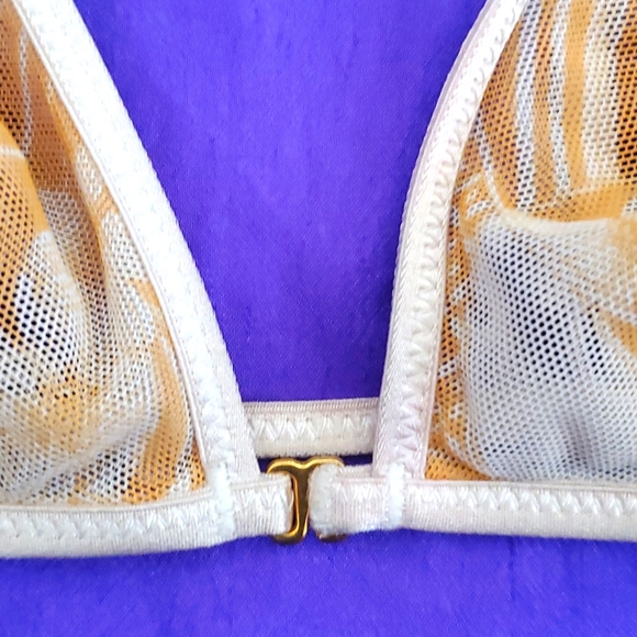 Victoria's Secret sheer front closure Orange size large bralette bra - Picture 3 of 13